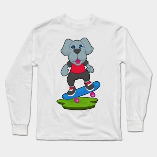 Dog Skater Skateboard Long Sleeve T-Shirt